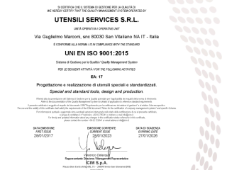 Certificato 9001 2015 ed.2023