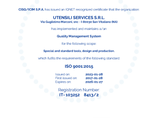 Certificato 9001 IQnet ed.2023